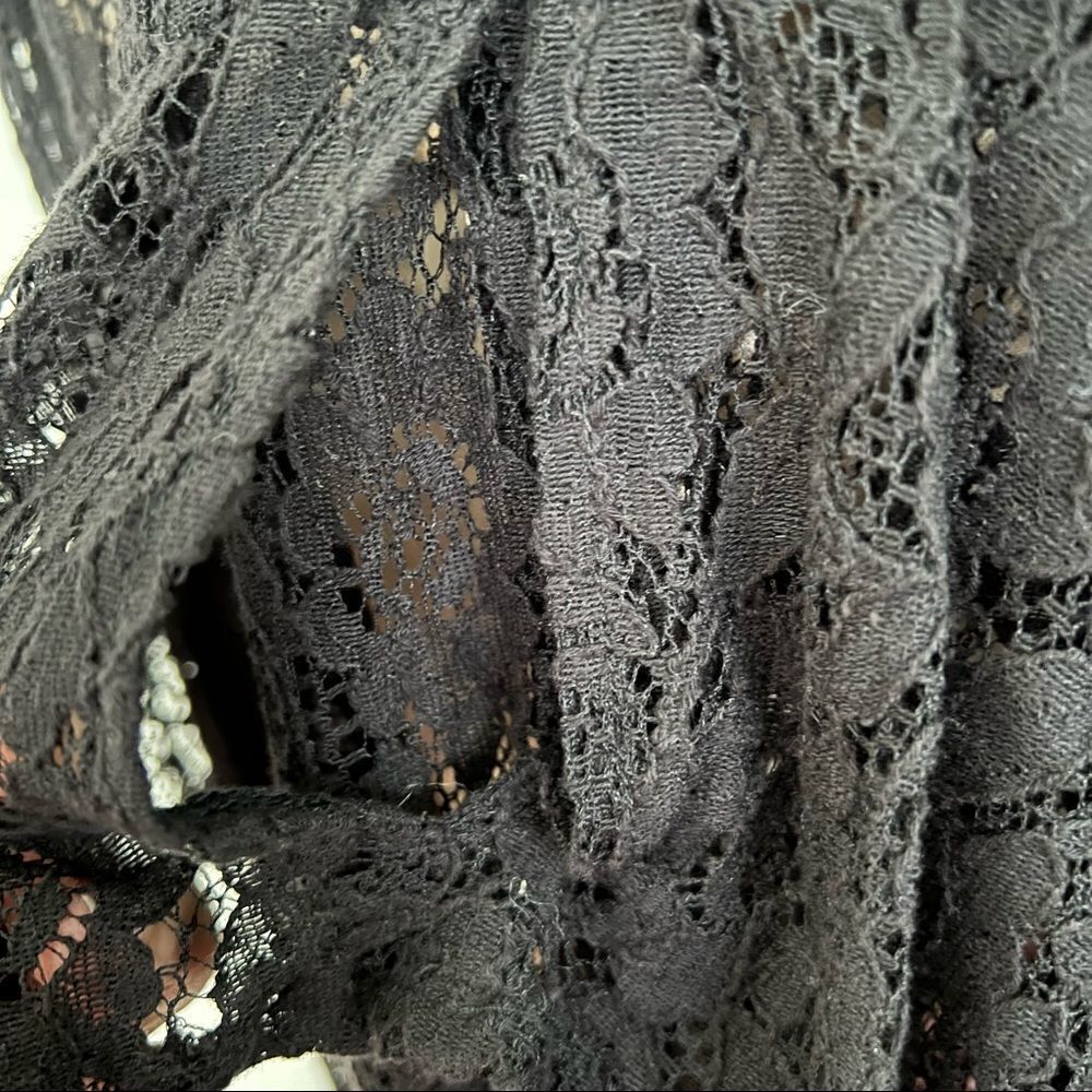 INC International Concept Black Lace Peplum Waist Short Dress Women’s Size 10 - Picture 4 of 9